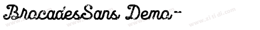 BrocadesSans Demo字体转换